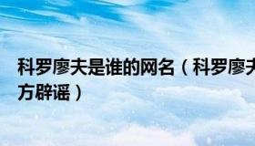 科罗廖夫是谁的网名（科罗廖夫：女主播受胁迫进行直播官方辟谣）