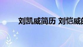 刘凯威简历 刘恺威的个人资料简介