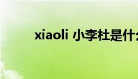 xiaoli 小李杜是什么时期的诗人）