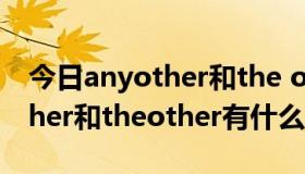 今日anyother和the others的区别（anyother和theother有什么区别）