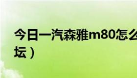 今日一汽森雅m80怎么样（一汽森雅m80论坛）