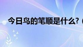 今日鸟的笔顺是什么?（鸟的笔顺是什么）