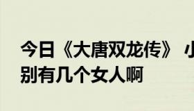 今日《大唐双龙传》 小说中寇仲和徐少陵分别有几个女人啊