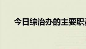 今日综治办的主要职责是什么（综治）