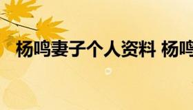 杨鸣妻子个人资料 杨鸣妻子个人资料照片