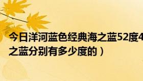 今日洋河蓝色经典海之蓝52度480ml价格（洋河蓝色经典海之蓝分别有多少度的）