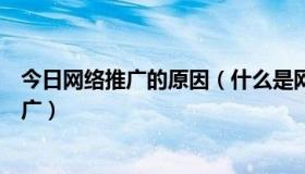 今日网络推广的原因（什么是网络推广，为什么要做网络推广）