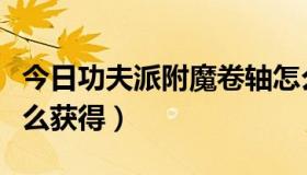 今日功夫派附魔卷轴怎么用（功夫派伏魔点怎么获得）