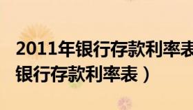 2011年银行存款利率表一览表图片（2011年银行存款利率表）