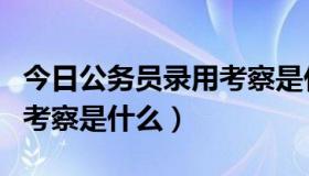 今日公务员录用考察是什么意思（公务员录用考察是什么）