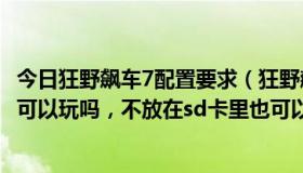 今日狂野飙车7配置要求（狂野飙车7的数据包，没有sd卡也可以玩吗，不放在sd卡里也可以吗）