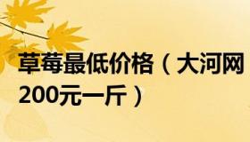 草莓最低价格（大河网：草莓上市部分品种近200元一斤）