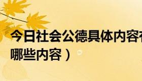 今日社会公德具体内容有哪些（社会公德包括哪些内容）