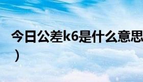 今日公差k6是什么意思（sm中k6是什么意思）