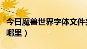 今日魔兽世界字体文件夹（魔兽世界字体包放哪里）