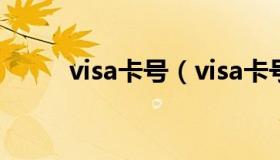 visa卡号（visa卡号带安全码姓名