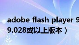 adobe flash player 9 您需要flash player 9.028或以上版本）