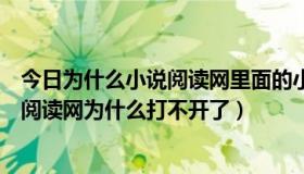 今日为什么小说阅读网里面的小说网页打不开（读书族小说阅读网为什么打不开了）