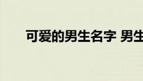 可爱的男生名字 男生名字好听的网名