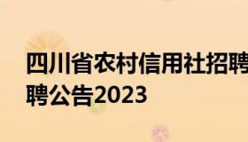 四川省农村信用社招聘 四川省农村信用社招聘公告2023