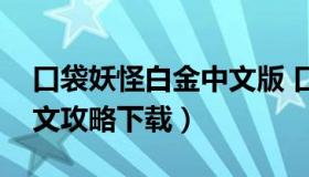 口袋妖怪白金中文版 口袋妖怪白金中文版图文攻略下载）