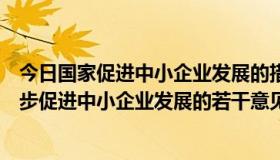 今日国家促进中小企业发展的措施有哪些（国务院关于进一步促进中小企业发展的若干意见的意见解读）