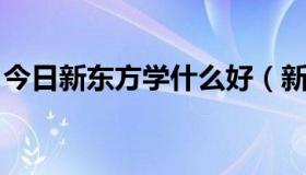 今日新东方学什么好（新东方 报什么班好呢）