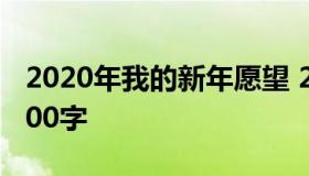 2020年我的新年愿望 2020年我的新年愿望200字