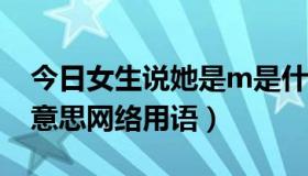 今日女生说她是m是什么意思啊（sm是什么意思网络用语）