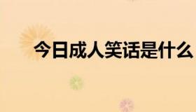 今日成人笑话是什么（求成人笑话...）