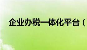 企业办税一体化平台（全智能办税服务厅