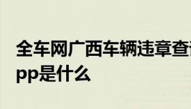 全车网广西车辆违章查询 广西汽车违章查询app是什么