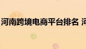 河南跨境电商平台排名 河南省跨境电商情况）