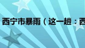 西宁市暴雨（这一趟：西宁暴雨致多处内涝）