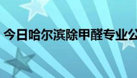 今日哈尔滨除甲醛专业公司（哈尔滨除甲醛）