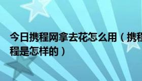 今日携程网拿去花怎么用（携程网和去哪王的拿去花套现流程是怎样的）