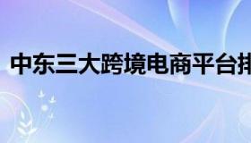 中东三大跨境电商平台排名 中东欧跨境电商