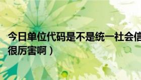 今日单位代码是不是统一社会信用代码（AVAST误报是不是很厉害啊）