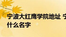 宁波大红鹰学院地址 宁波大红鹰学院现在叫什么名字