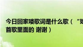 今日回家喽歌词是什么歌（“姐姐我要回家”这句歌词是哪首歌里面的 谢谢）