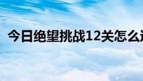 今日绝望挑战12关怎么过（绝望96怎么过）