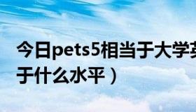 今日pets5相当于大学英语几级（PETS5相当于什么水平）