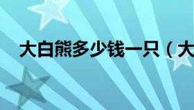 大白熊多少钱一只（大白熊能长多大多重