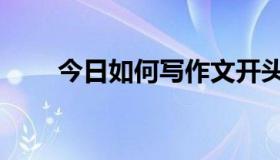 今日如何写作文开头（如何写作文）