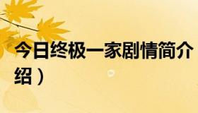 今日终极一家剧情简介（《终极一家》剧情介绍）