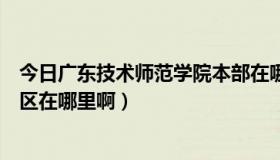 今日广东技术师范学院本部在哪（广东技术师范学院本科校区在哪里啊）