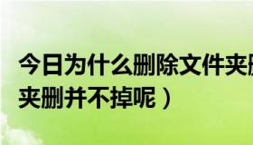 今日为什么删除文件夹删除不了（为什么文件夹删并不掉呢）