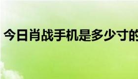 今日肖战手机是多少寸的（肖战手机是多少）