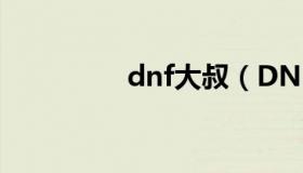 dnf大叔（DNF大叔时装