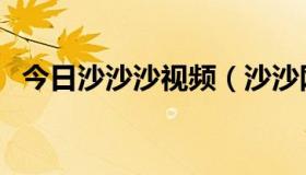 今日沙沙沙视频（沙沙网络怎么快速赚沙）